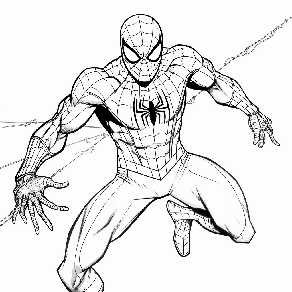 Komik Spiderman Boyama Sayfası