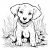 Küçük Köpek Boyama Sayfası