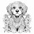 Mandala Köpek Boyama Sayfası