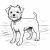 Tüylü Köpek Boyama Sayfası