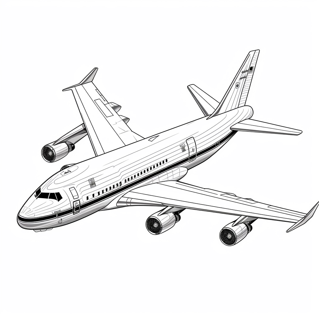 inmeye Hazır Uçak Boyama Sayfası